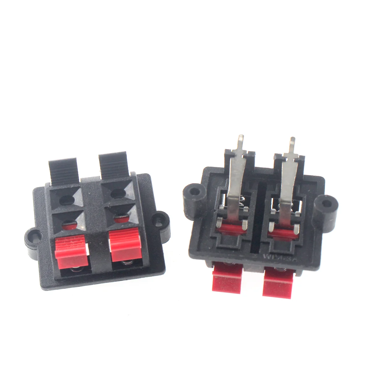 10PCS 2/4 Positions Push-in Jack Spring Load Audio Speaker Terminals Connector Single Row Speaker Cable Testing Clip