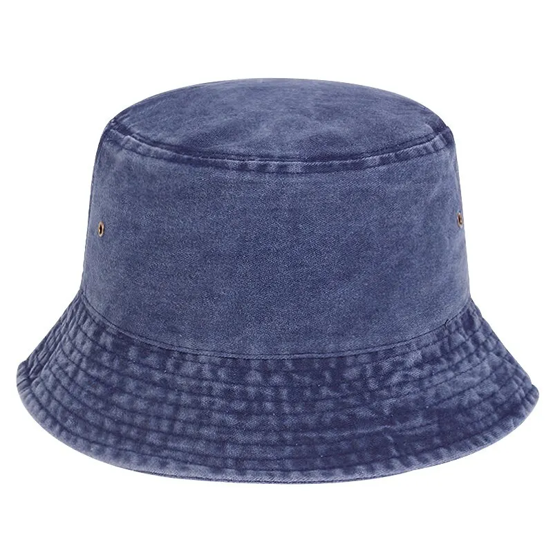 Unisex Solid Color Personality Bucket Hats Fishermen Caps Outdoor Casual Cap Sunscreen Hat