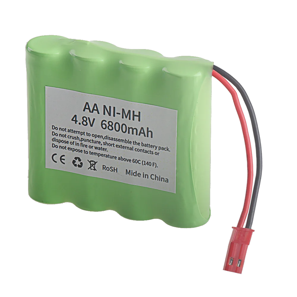 AA 4.8V Battery Pack 6800mah 4.8V NiMH Rechargeable Batteries With JST/SM/Tamiya For RC Toys Cars Trucks Robots Boats Guns