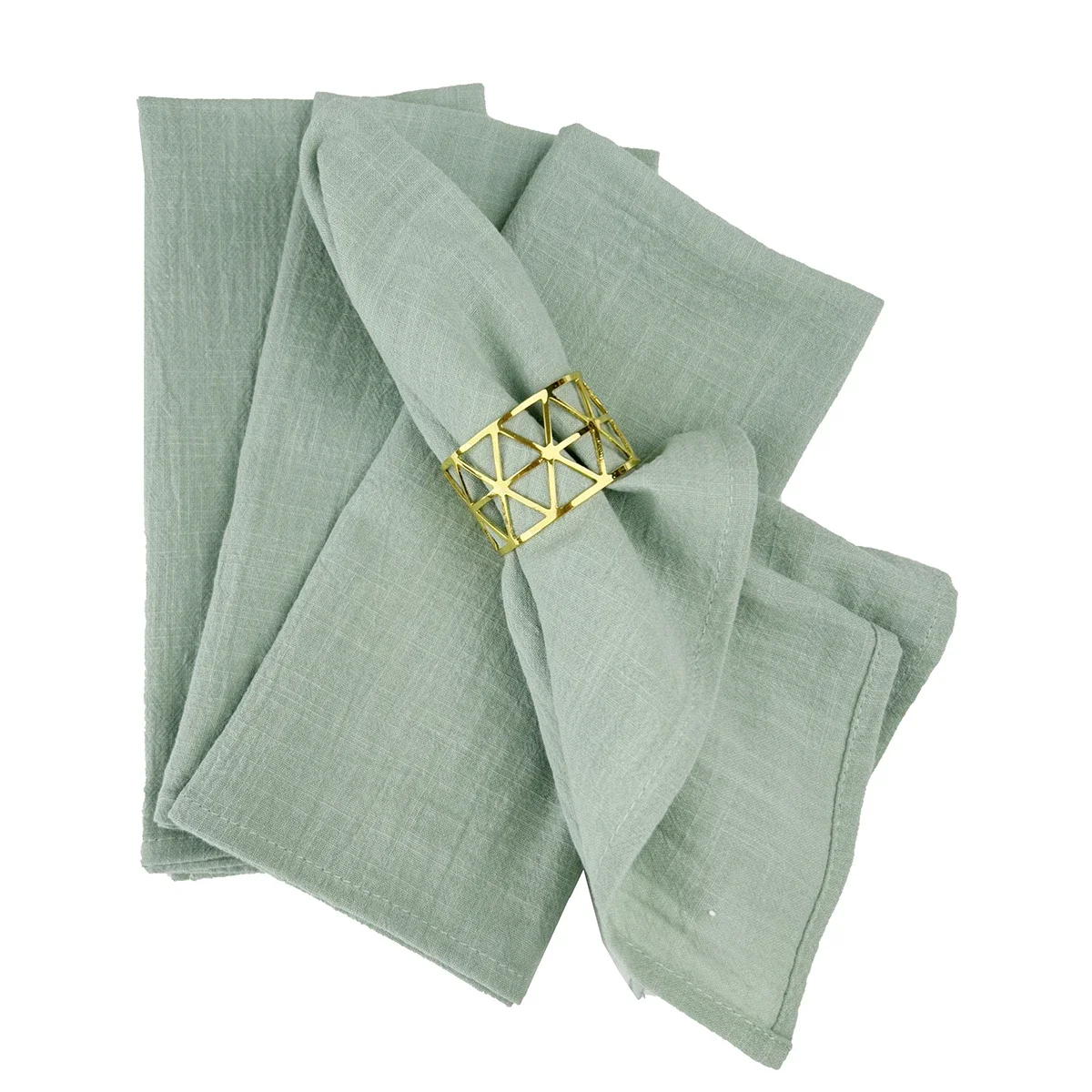 8pcs 30x45cm 100% Cotton Sage Green Napkin Reusable Wedding Party Christmas Table Decor Retro napkins Wholesale