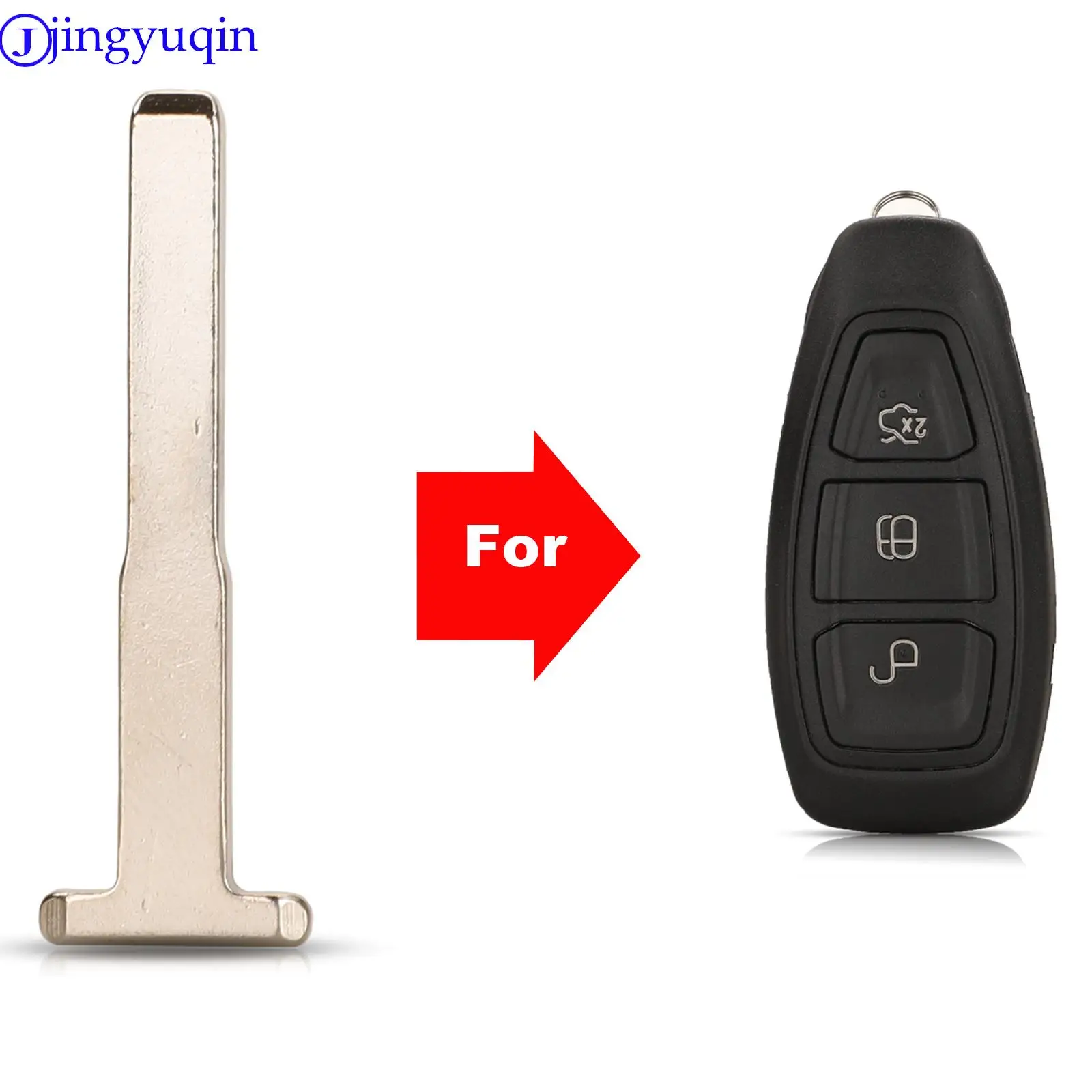 jingyuqin Remote Folding Flid Blank Key Uncut Blade For Ford/Mondeo/Fiesta/Focus/Titanium Car Key