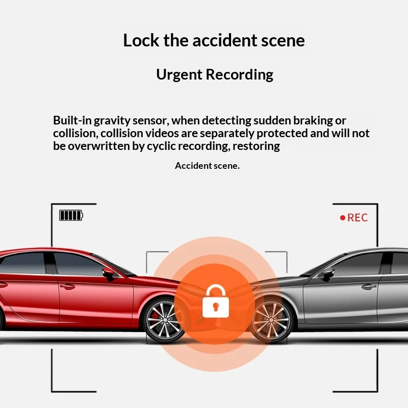C5  HD Rearview Mirror Car Driving Recorder 1080P Camera Motion Detection Night Vision