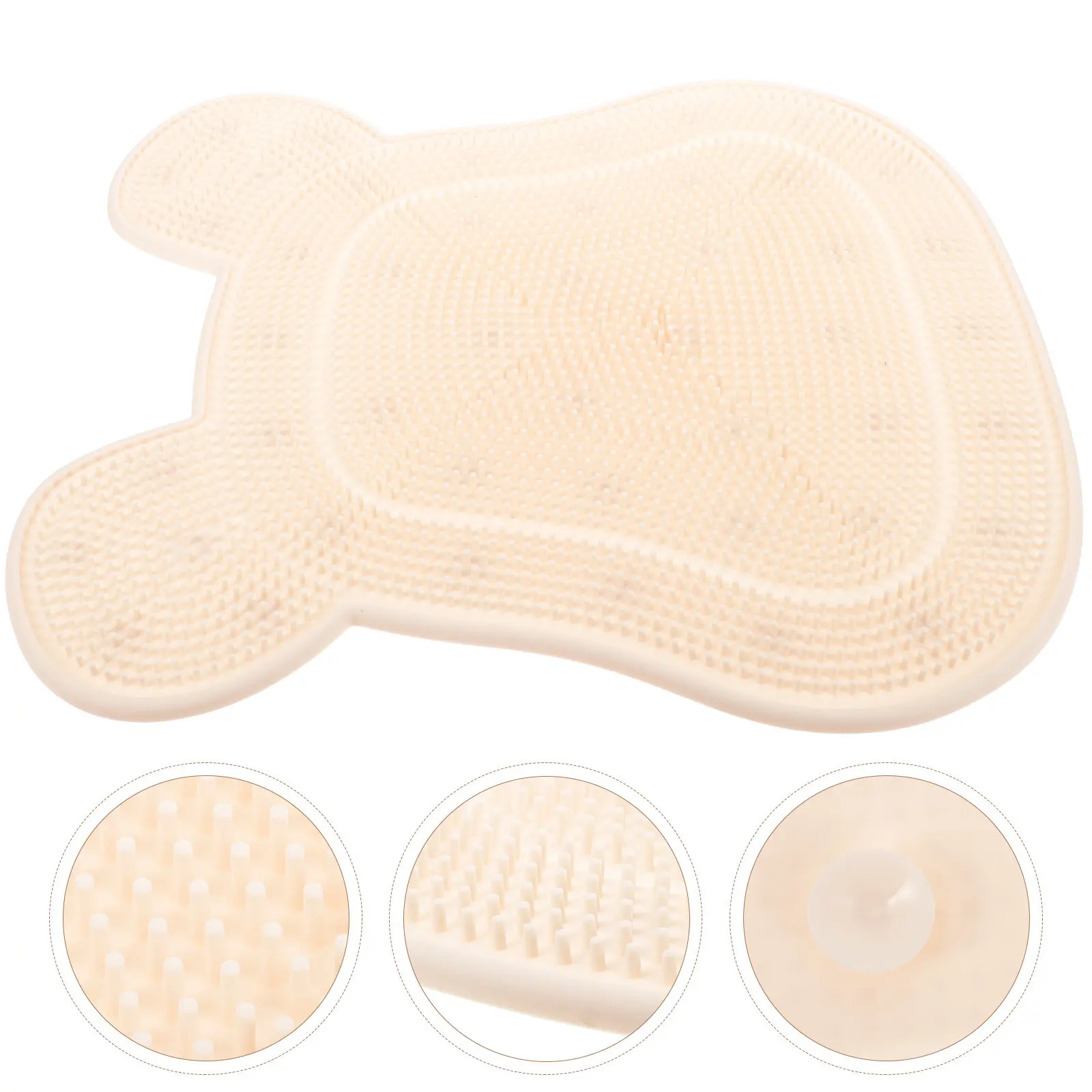 

Silicone Shower Foot Scrubber Mat with Strong Suction Cups for Feet Back Exfoliation Gentle Dead Skin Removal Massage Pad Wall