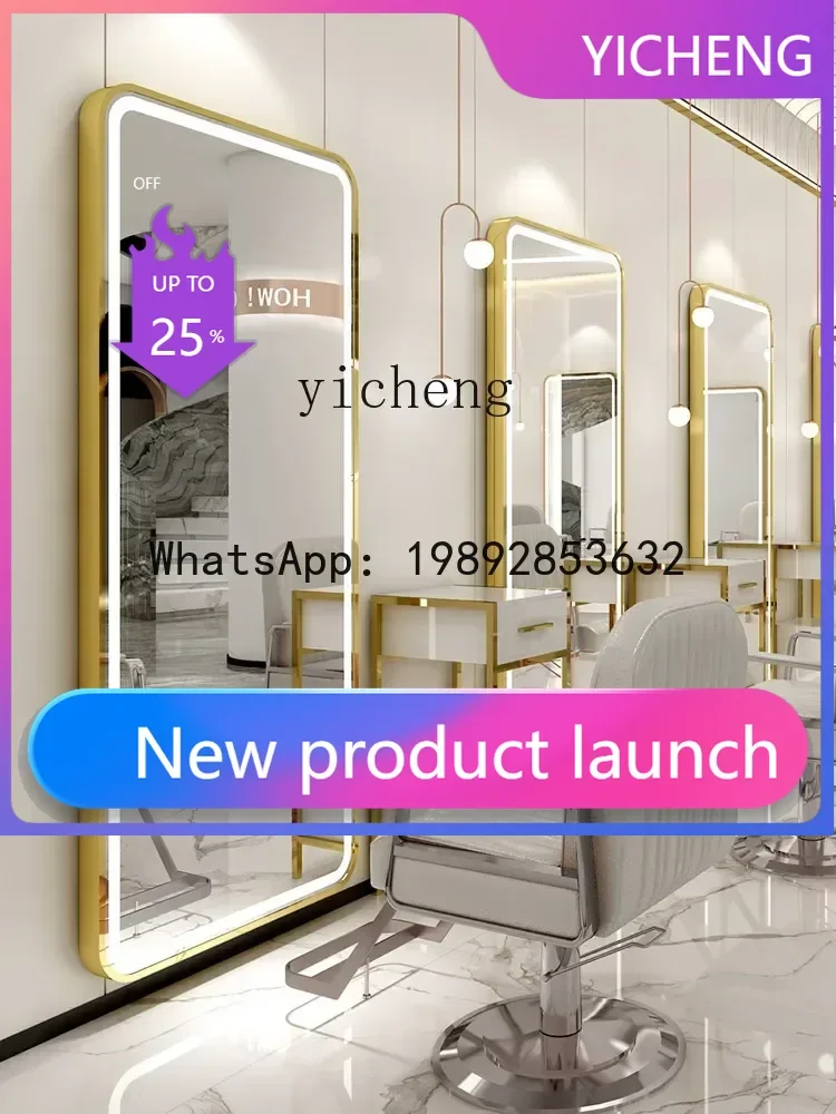 

new barber shop mirror table hair salon special European mirror hair salon single side