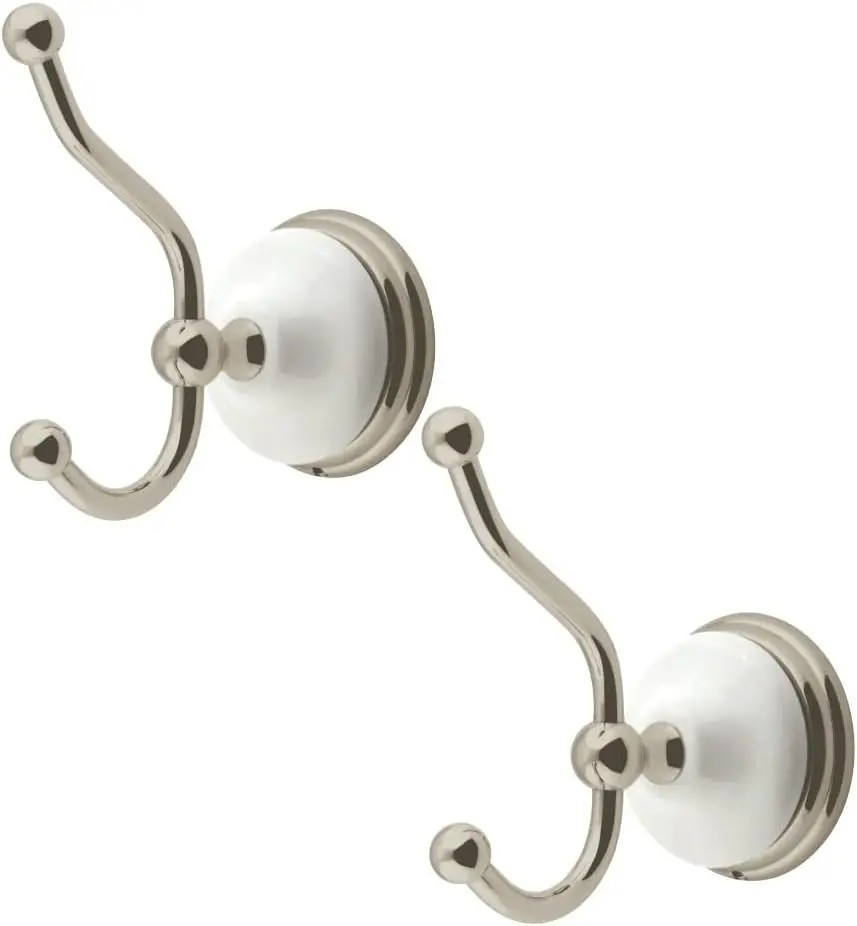 

2.38 in. Victorian Robe Hook Brushed Nickel - 2 Piece