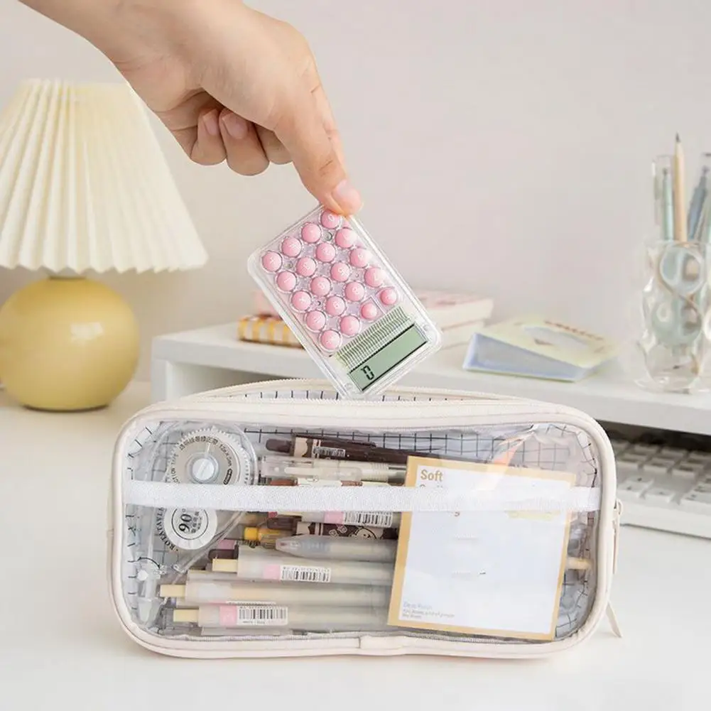 Bright Color Mini Desk Calculadora, toque excelente e confortável, Leve, 8 dígitos eletrônico, Material escolar