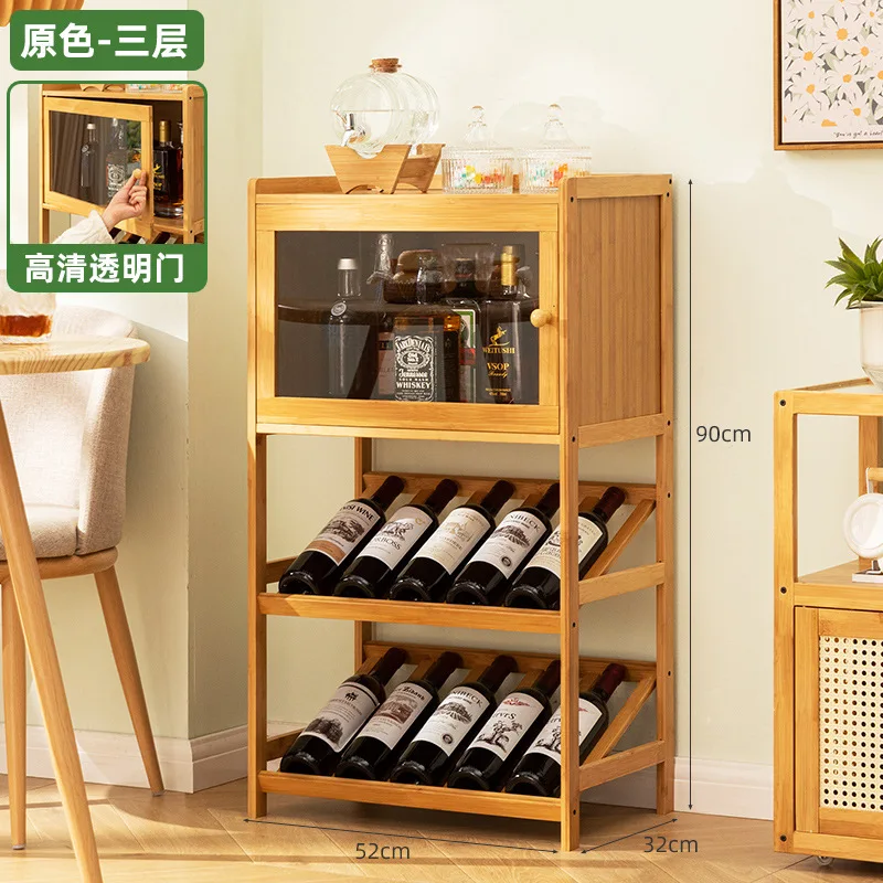 Bamboo Eco-friendly Wine Rack Storage Rack Storage Rack Wine Rack Modern Home Furniture Suitable for Kitchen Bar