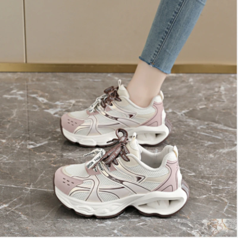 

Women's Spring & Autumn Women's Shoes Double Mesh Ins Trendy Dad Sneakers Smart Fume Trendy Shoes
