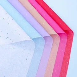 10Sheets/ Lot Glitter Sequins Wrapping Papers 50*66cm Floral Wrapping Gift Decor Flower Paper Wedding Party Home Decoration