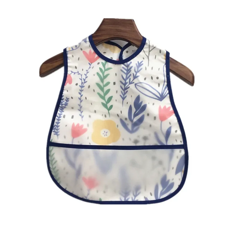 Baby Bibs EVA Waterproof Lunch Bibs Cartoon Fruits Printing Infants Bibs Boys Girls Feeding Burp Cloths Bibs Apron Clothing