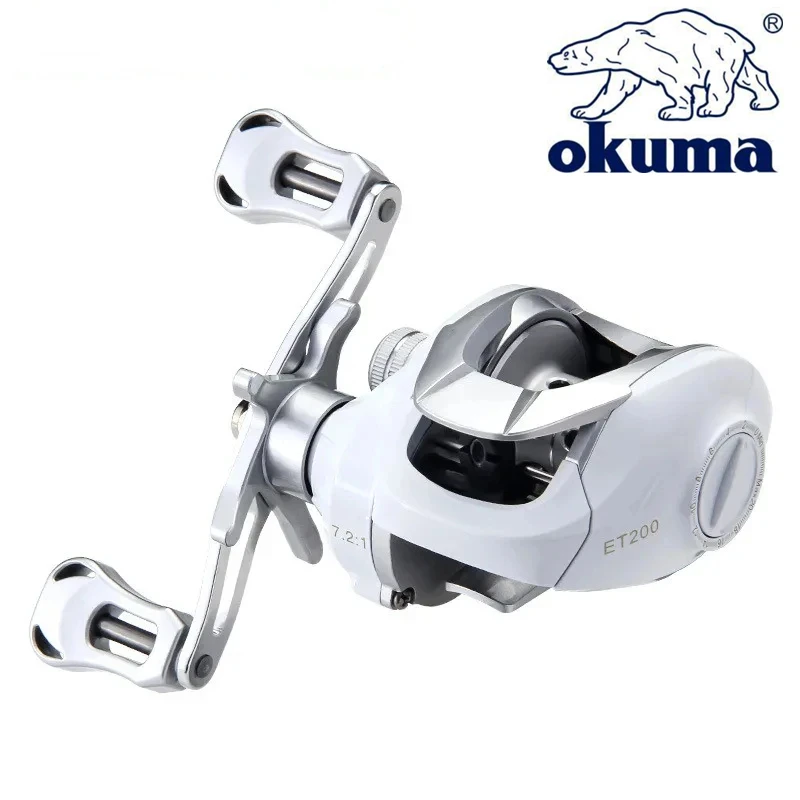 Imagem -05 - Okuma-carretel de Pesca de Alta Velocidade Carretel Baitcasting Carretéis Baitcaster Originais Arrasto Máximo 8kg Relação de Engrenagem 7.2:1