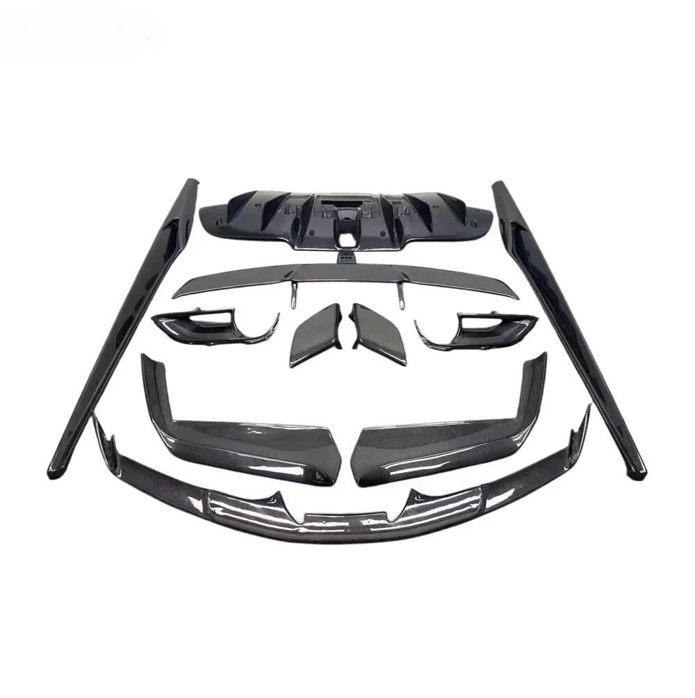 Novitec Style Carbon Fiber Body Kit for Ferrari 488 2015-2019 Front Lip Side Skirts Rear Diffuser Spoiler Wing