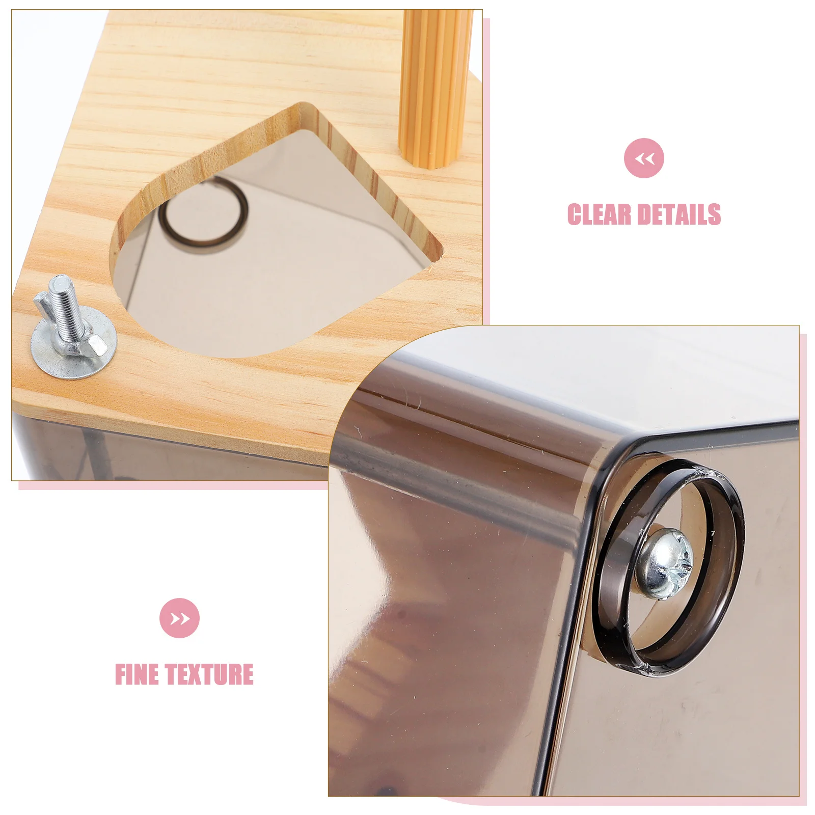 

Clear Parrot Nesting Box Acrylic Bird Breeding House for Parakeet Warm Cozy Living Space Easy Installation Clean