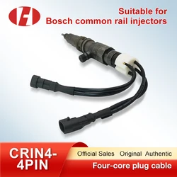 Diesel Fuel CRIN 4 Pin Injector Connector Plug  Cable For Bosch Common Rail Injectors Connecting Wirng Harness Cord