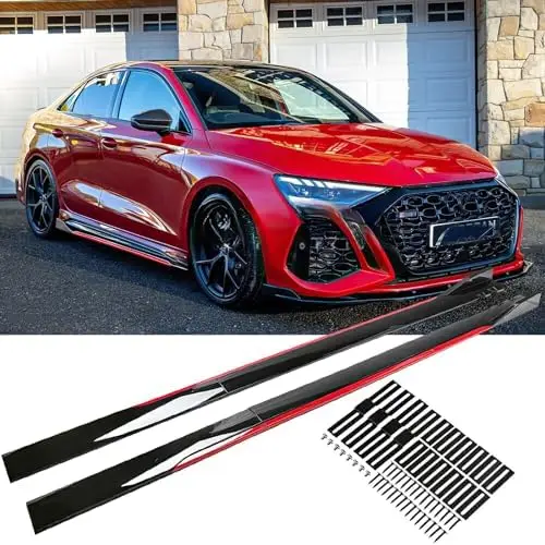 

2 шт. универсальные боковые накладки на пороги (юбки) для автомобилей, таких как VW, Camaro - элементы обвеса, накладки на пороги, 86,6 дюйма