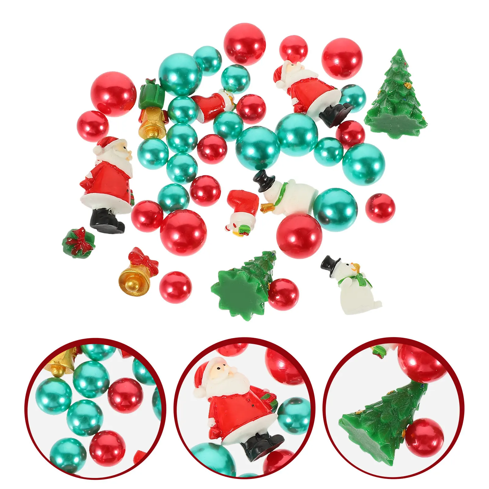 

1 set Snowman Pearl Decor Vase Filler Beads Wedding Christmas Diy Decoration Fake Pearls For Vase Decor Ornaments