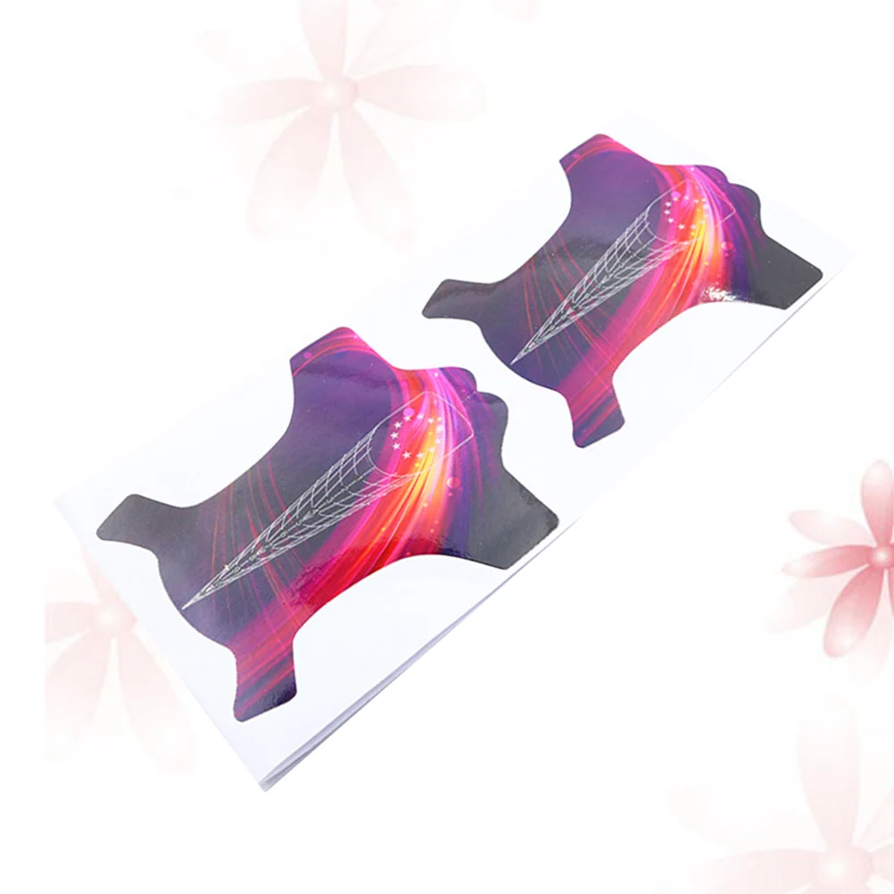 

Outanaya 100Pcs Nail Art Guide Forms Self Adhesive Easy to Use Manicure Tool for Salon Home