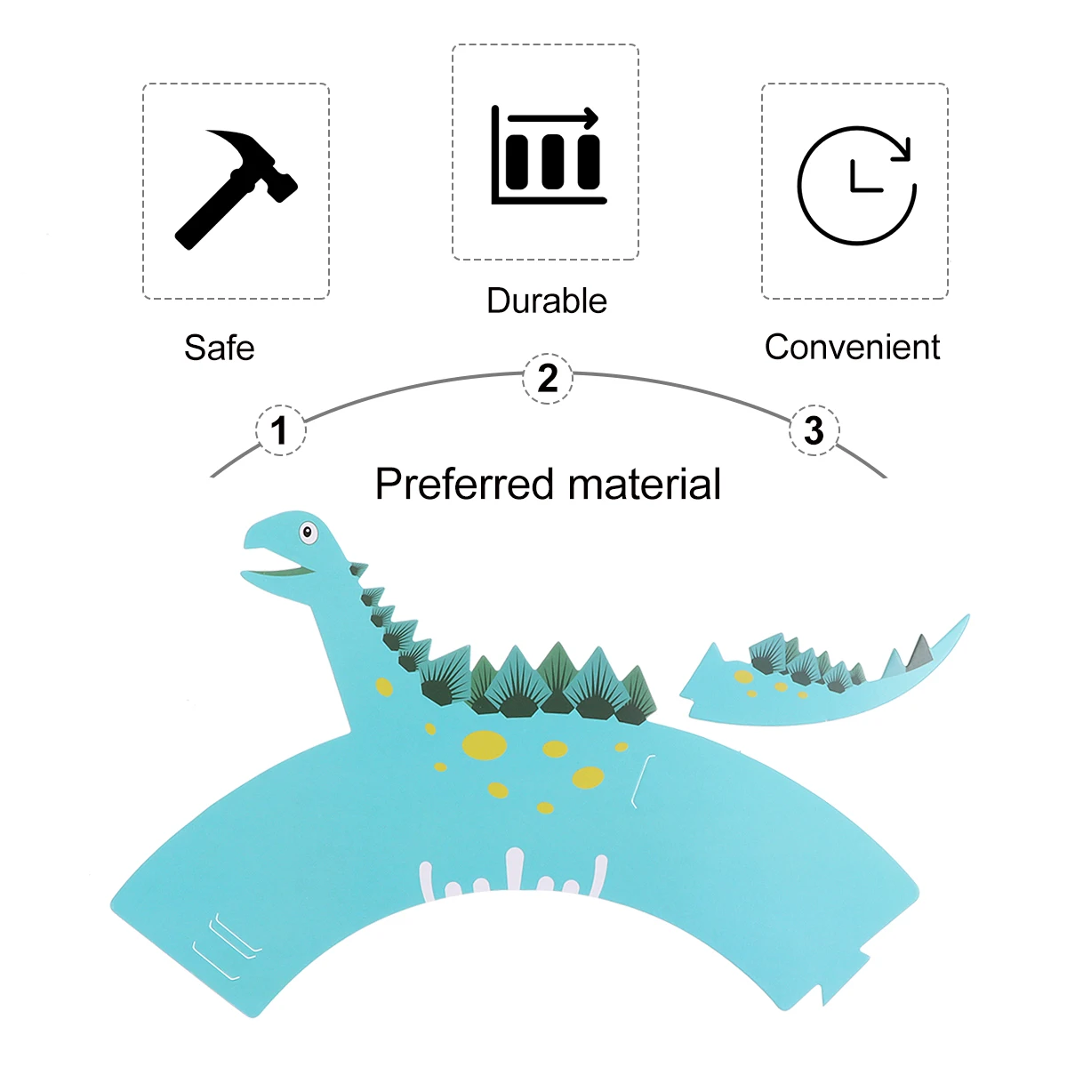 

48 Pcs Decoration Cake Wrapper Baking Decorations Party Cupcake Dinosaur Toppers