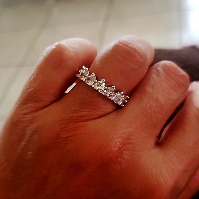 

18-каратное розовое золото с сердечком, кольцо-обещание, лабораторный муассанит, стерлинговое серебро 925 пробы, обручальные кольца для женщин, вечерние ювелирные изделия, подарок