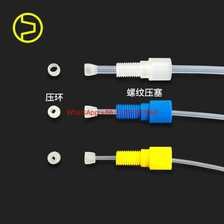 

Medical Barbed 1/4-28UNF M6 Threaded Ferrule Flangeless Pipe Fittings Quick Coupling Tube Connector Inverted cone connector 10