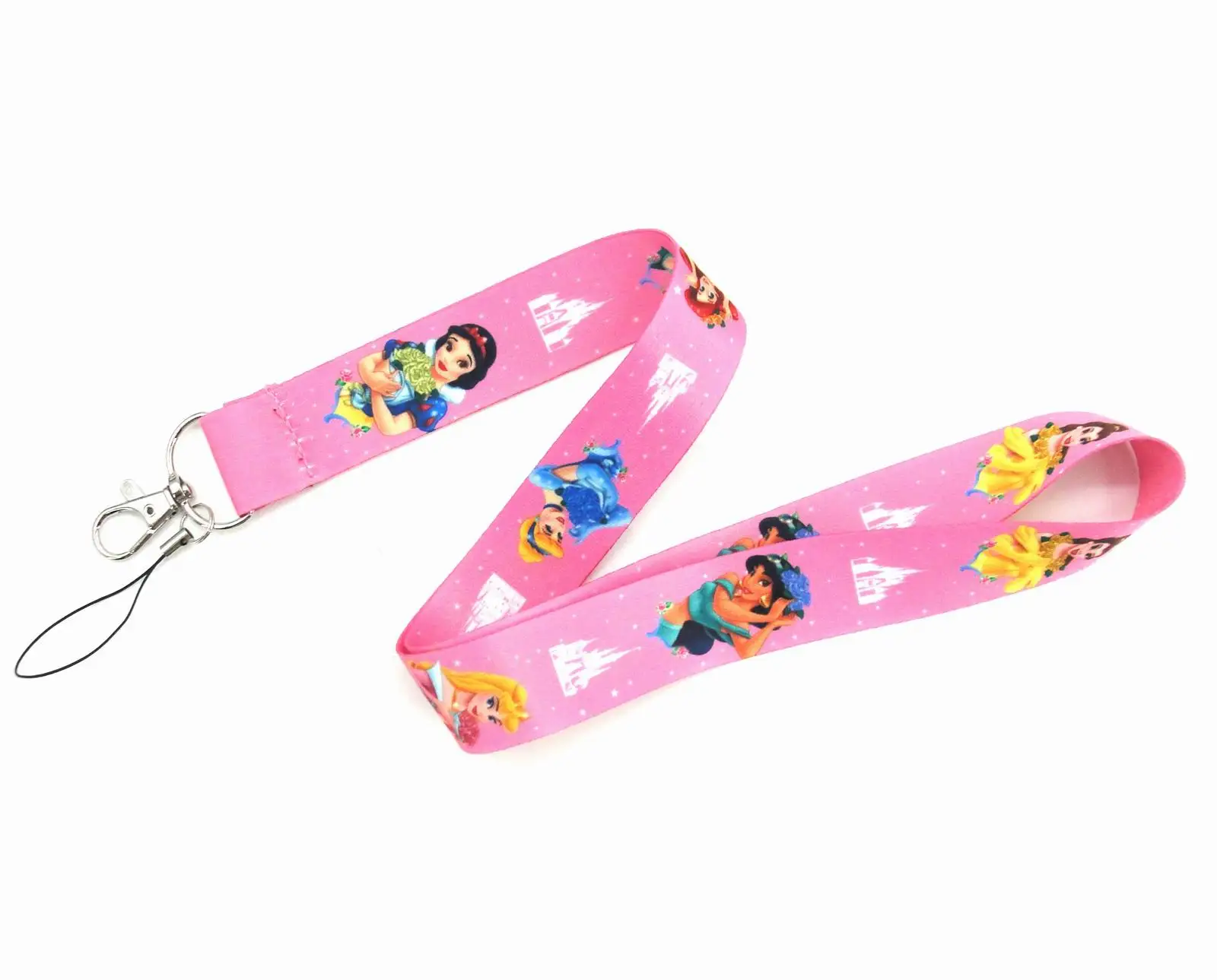 Wholesale New POP MART Disney Princess Key Lanyard ID Badge Holders Animal Phone Neck Straps with Keyring Phone Accessories