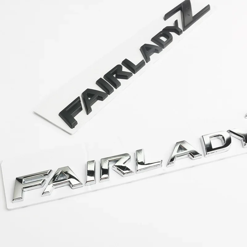 3D Letters Fairlady Z Logo Rear Boot Trunk Emblem Badge For Nissan Nismo 350Z 370Z Z33 GTR Side Fender Car Sticker Decals