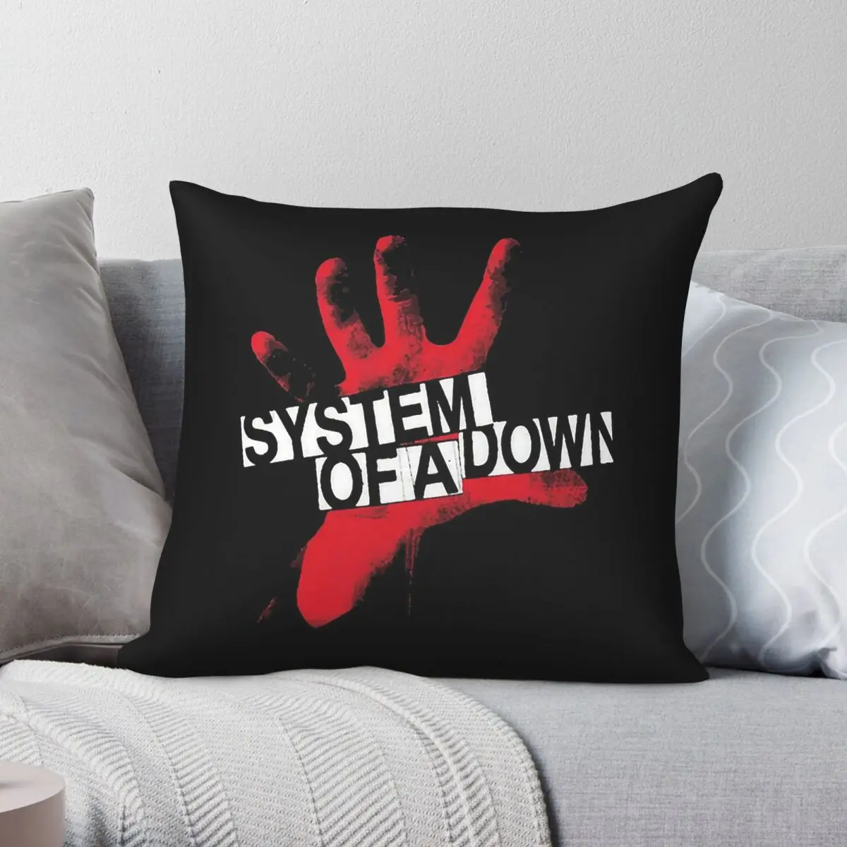 System Of A Down Band Aerials Square Pillowcase Polyester Linen Velvet Printed Zip Decor Throw Pillow Case Room Cushion Cover