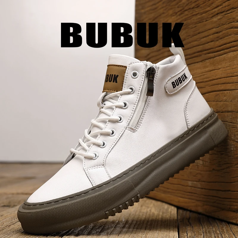 Bubuk Men's Fashion Outdoor Shoes, Trendy and Comfortable Mid-Top Design Ankle Boots, Suitable for Outdoor Hiking and Mountaineering, Men's Shoes for Business Casual and Work