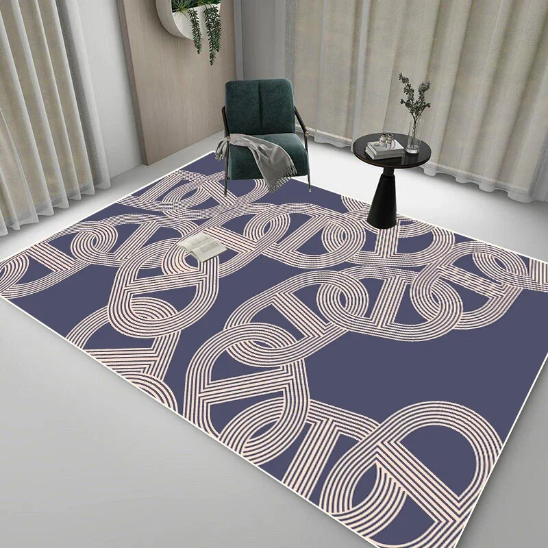 Ins French Style Abstract Geometrical Living Room Rugs Soft Easy Cleaning Bedroom Carpet Decoration Home Coffee Tables Mat Ковер