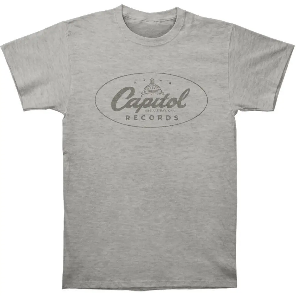 

Men's Capitol Records Label Logo Grey T-shirt Small Grey