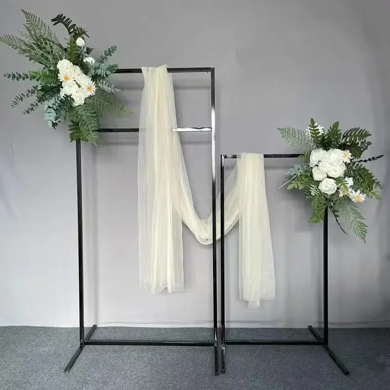 

2PCS Wedding Aisle Sign Flower Welcome Prop Banner Display Stand Party Stage Direction Signs Rack Floral Balloons Arch Backdrops