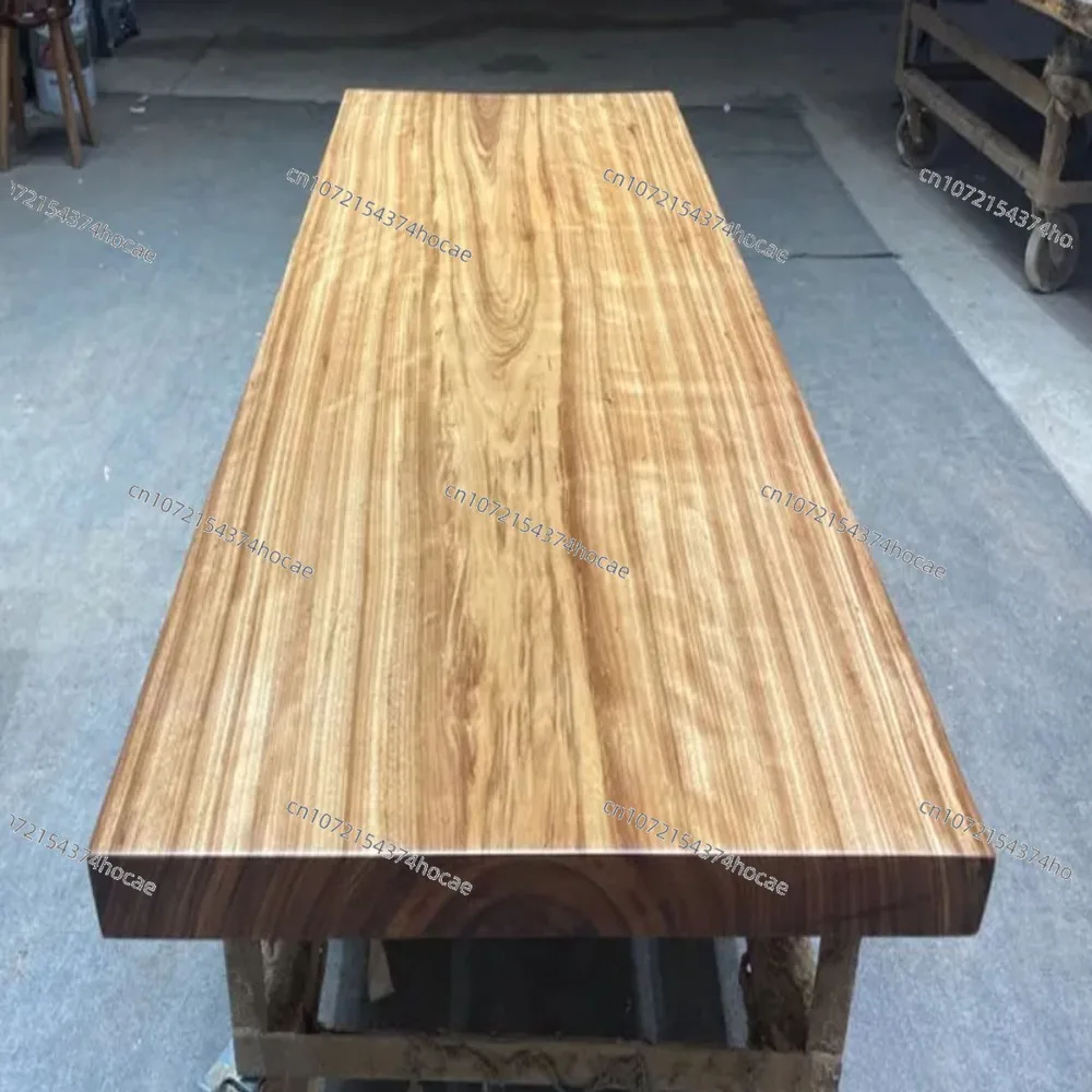 Large Solid Wood Tea Table Okan Green Heart Sandalwood Slab Desk For Home Office Living Room Furniture