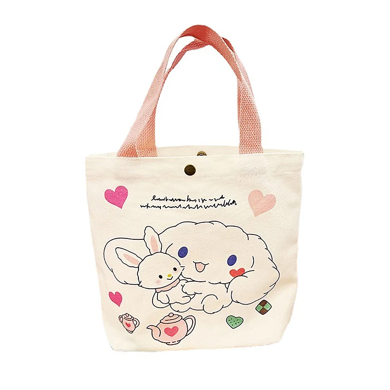 1pcs Women Shoulder Sanrio Hello Kitty Pachacco Tote Bags Cartoon Canvas Hand Bags For Women With Hasp Girls Designer Bag