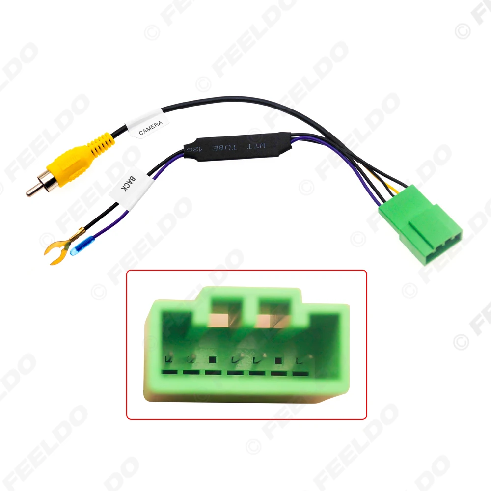 Car Rear Reverse Camera Retention Cable For Honda Various Models Equipped Head Unit 2VN0 With 7-Pin Green Connector
