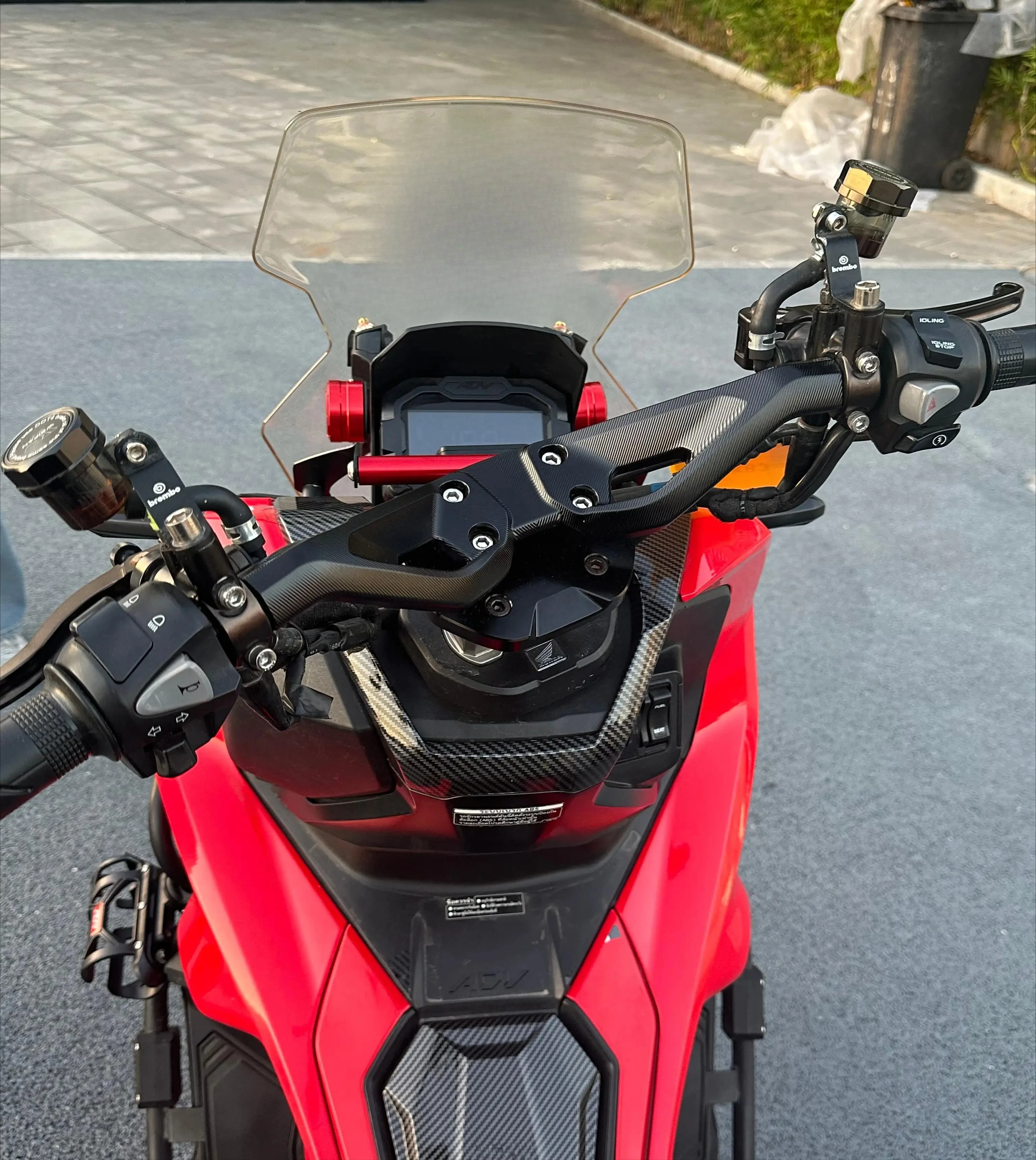Motorcycle Aluminum Alloy Base Mount Kit, Clip Bracket for ADV150 ADV160 2017-2024