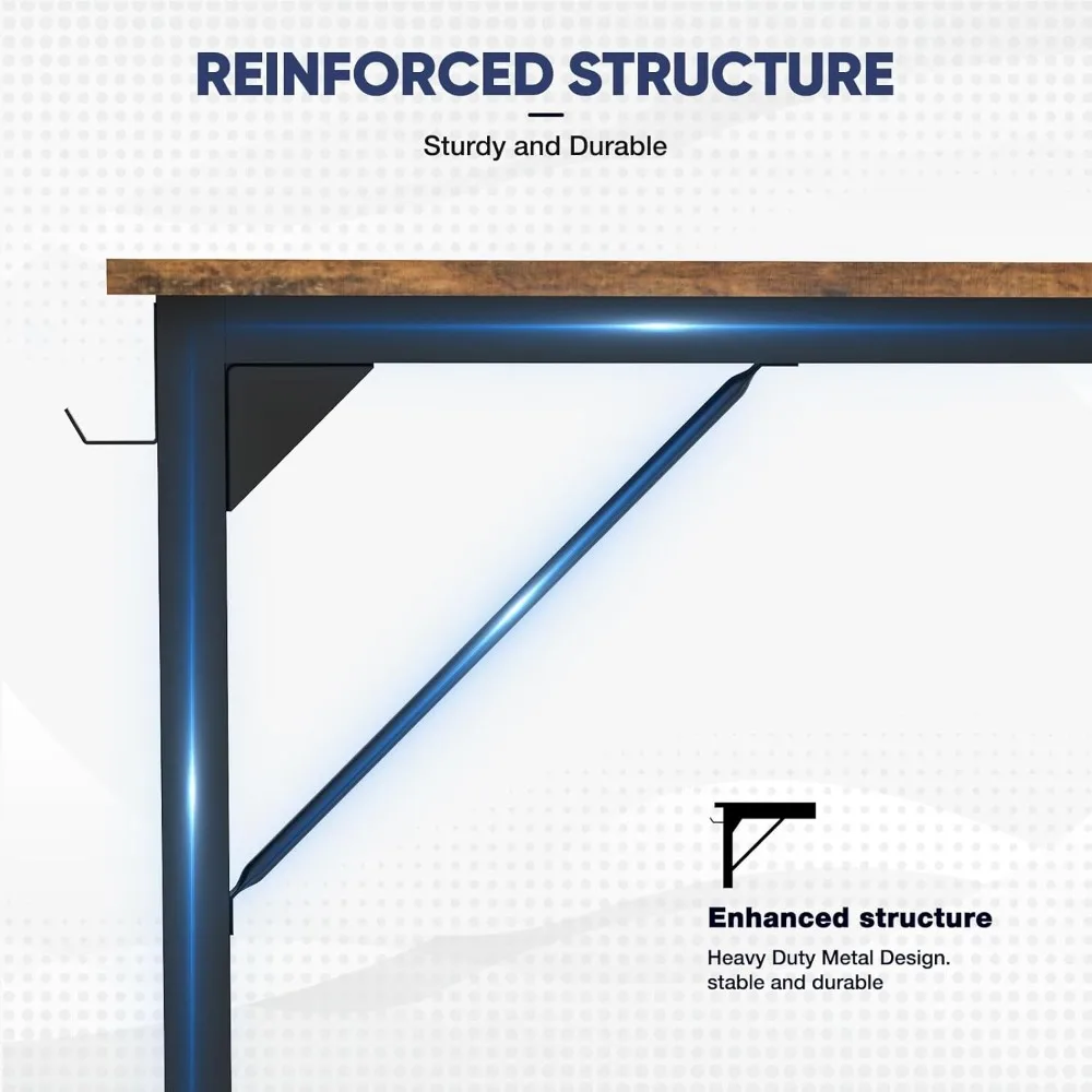 STATESVILLE 32 Inch Small Computer Desk Writing Study Work Office Table Modern Simple with Storage Bag and Hook for Home Bedroom