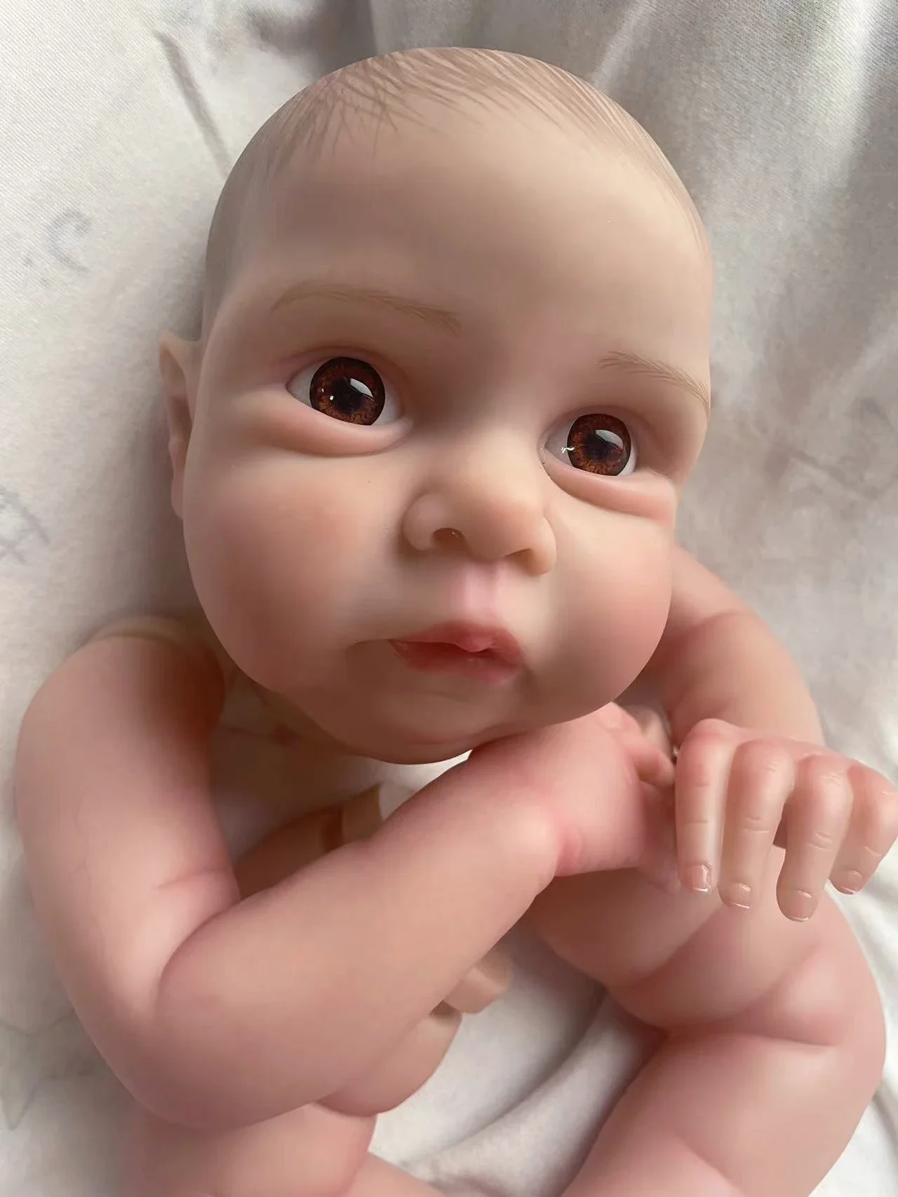 NPK 20inch Newborn Baby Reborn Doll Kit Miley 3D Skin with Visbile Veins  Already Painted Unfinished Doll Parts