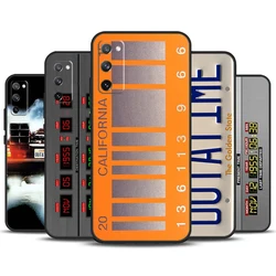 Back To The Future DeLorean License Case For Samsung Galaxy S24 S23 S22 Ultra S21 S20 FE Note 10 Plus Note 20 S8 S9 S10 Cover
