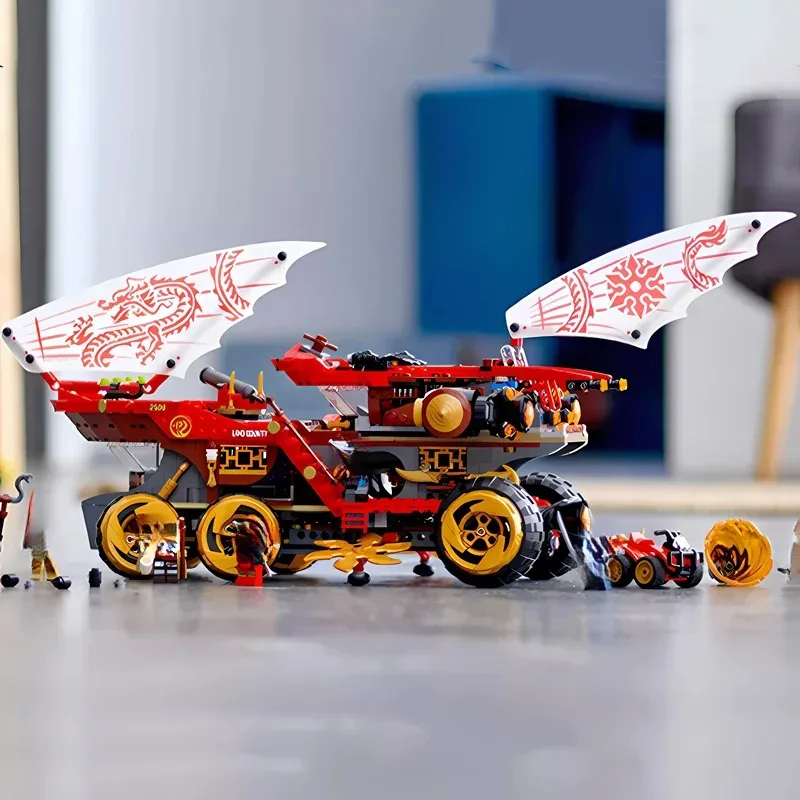 忍者報酬ランドチャリオット航空機がメカサムライミニフィギュアドラゴンに変身 70677 組み立て式ビルディングブロックおもちゃギフト