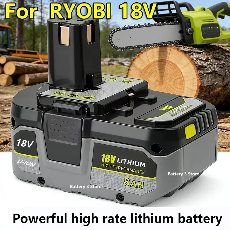 Высокопроизводительная литиевая батарея для RYOBI 18V без эффекта памяти, с низким саморазрядом, подходит для всех инструментов P108 P109 P107