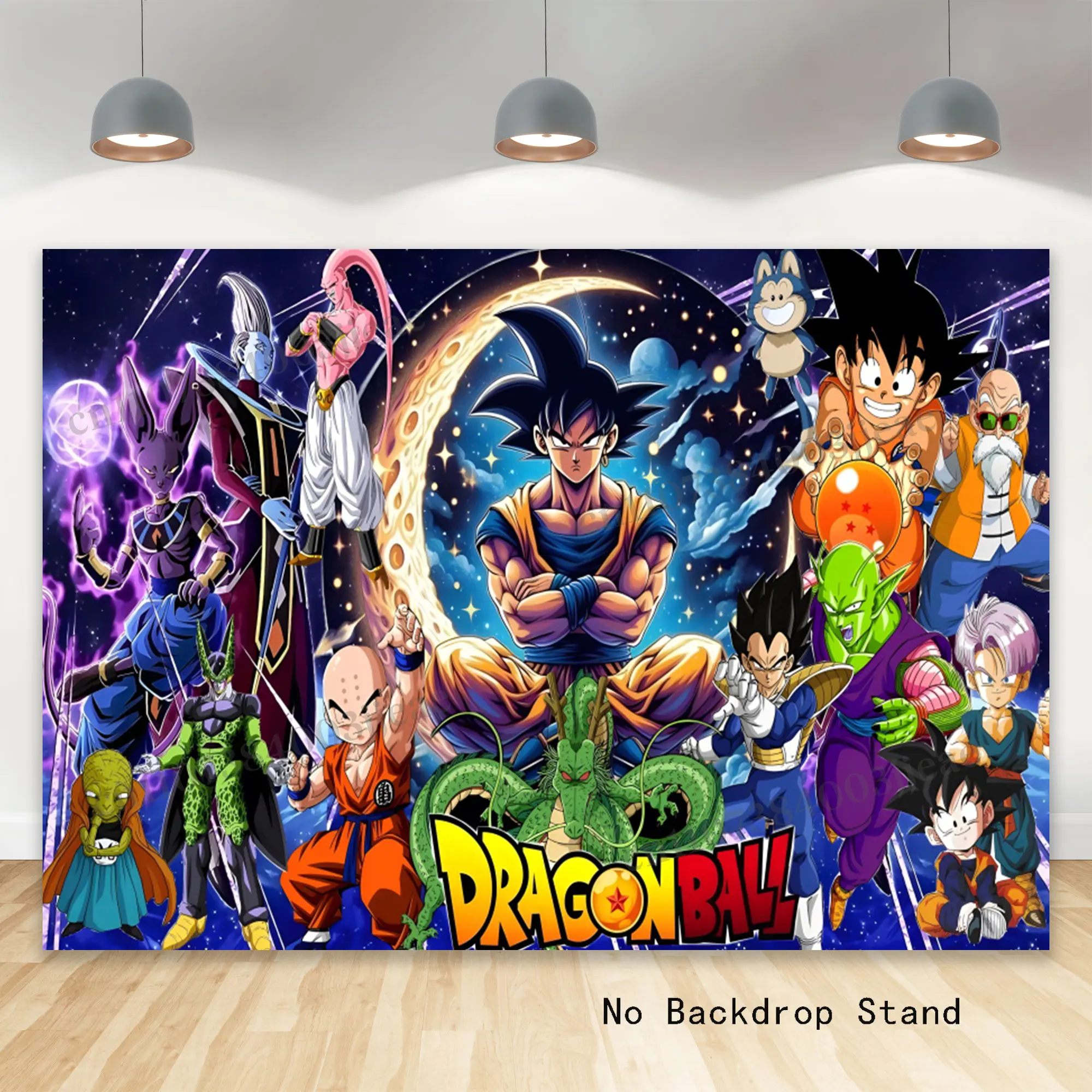 The Dragon Ball Backdrop Banner Cover Boys Birthday Party Decor Baby Shower Poster Kids Bedroom Background Wall Photography Prop