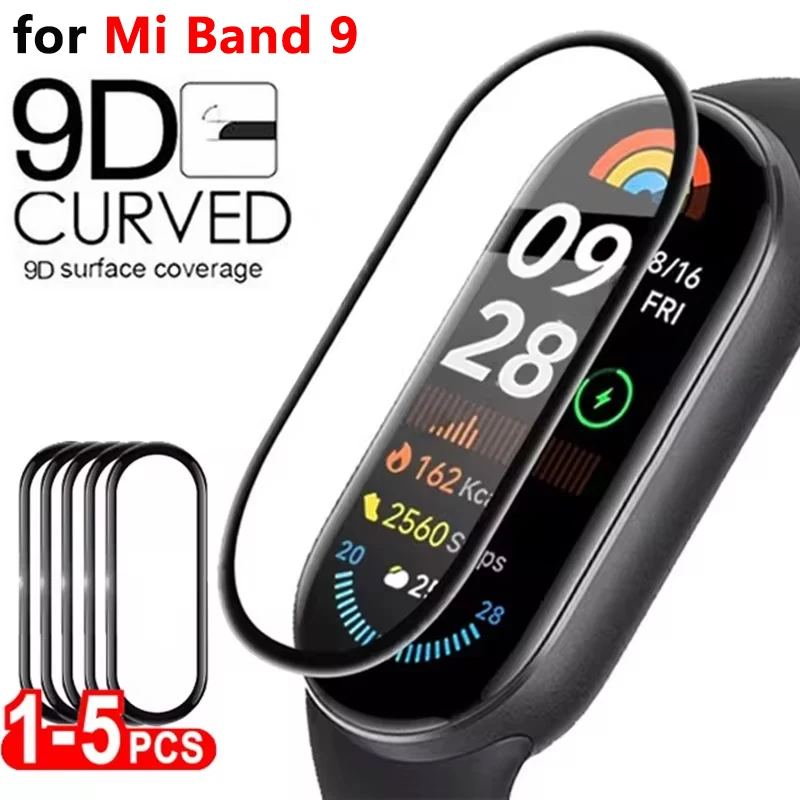 Screen Protector For Xaomi Mi Band 9 Accessories Full Coverage Anti-scratch For Mi Band9 Smart Watch Protective Film (Not Glass)