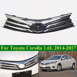 CAPQX Front Bumper Grill Mask Radiator Grille For Toyota Corolla 1.6L 2014-2017 Medium Net Racing Grill Auto Grille Middle Net