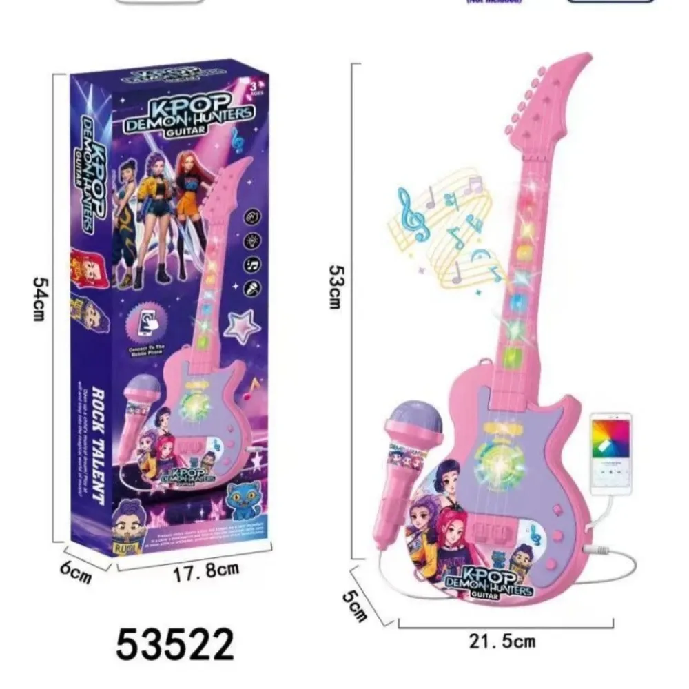 Kpop Demon Muziekmicrofoon Kinderspeelgoed met lichtmicrofoon Kan liedjes spelen Speelgoed Halloween- en kerstcadeaus voor kinderen