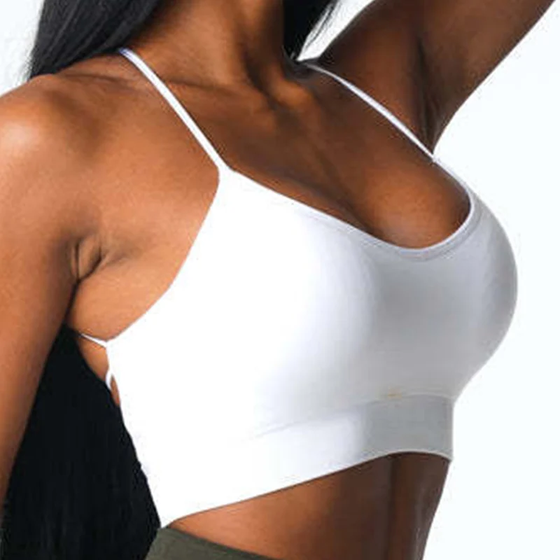 Open Back Wireless Crop Top Cross reggiseno Yoga traspirante reggiseni sportivi senza cuciture donna palestra reggiseno antiurto Fitness Running