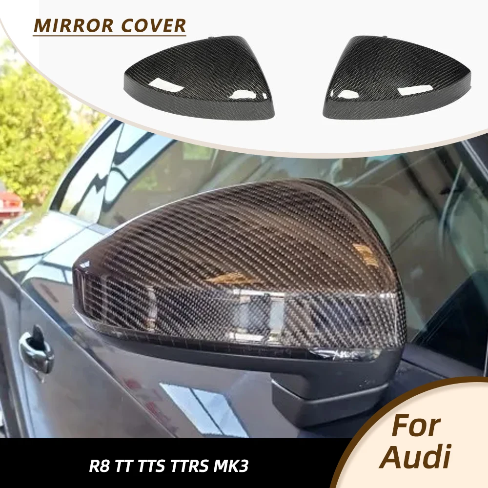 

Carbon Fiber Replacement Style Car Side Door Rearview Mirror Covers for Audi R8 4S TT TTS TTRS MK3 Type FV/8S 2D 2015-2019