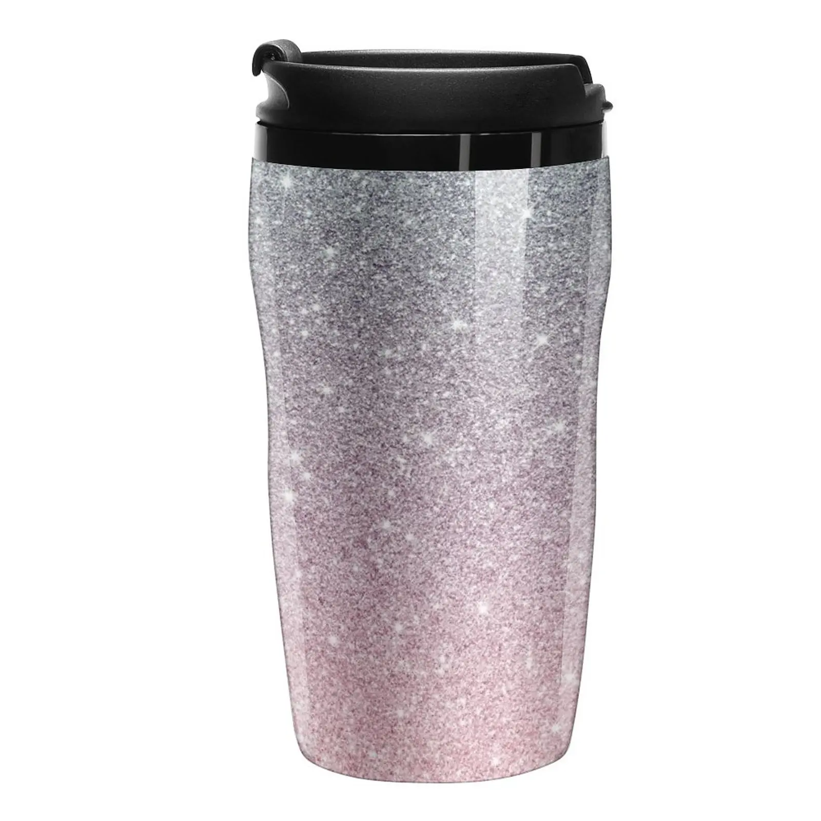 New Rose gold Pink Silver GreySparkle Ombre Glitter Travel Coffee Mug Cups For Coffee Coffee Cup To Go