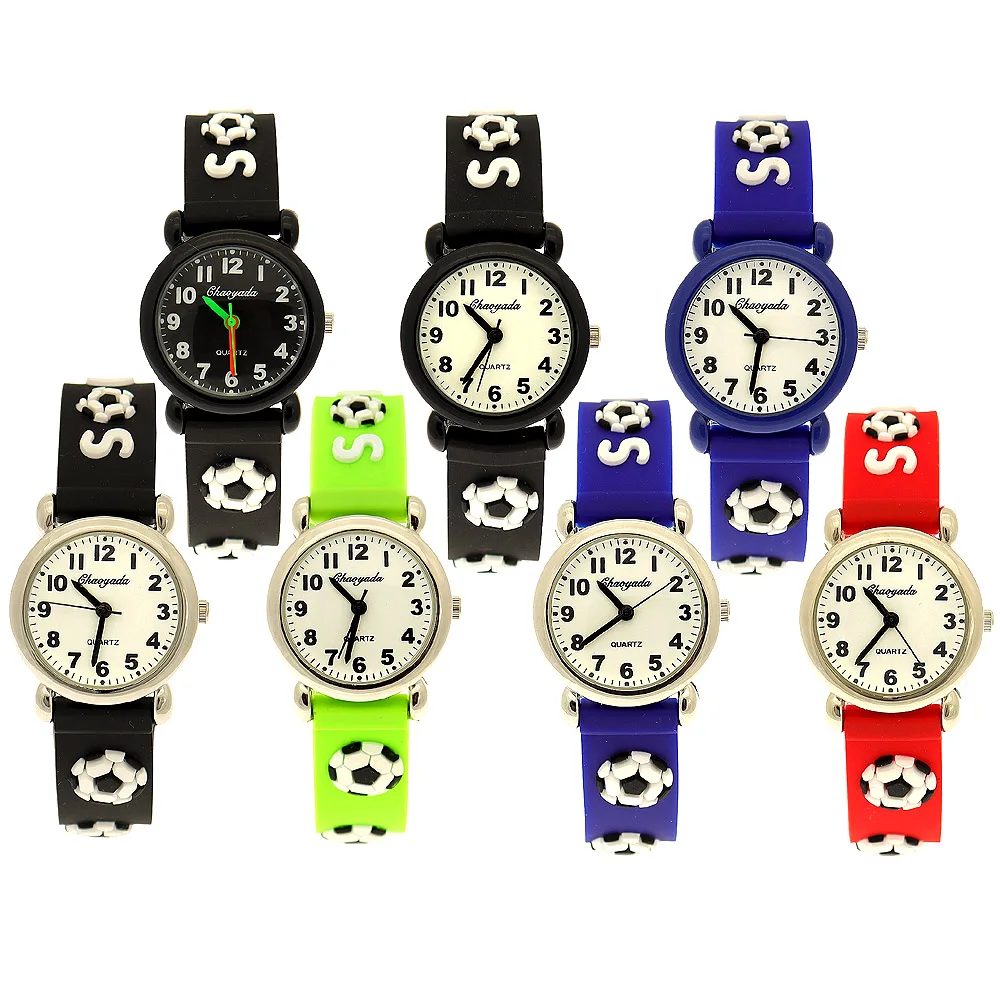 Relojes de fútbol de alta calidad para niños y niñas, reloj de pulsera deportivo de cuarzo con dibujos animados para estudiantes, envío directo