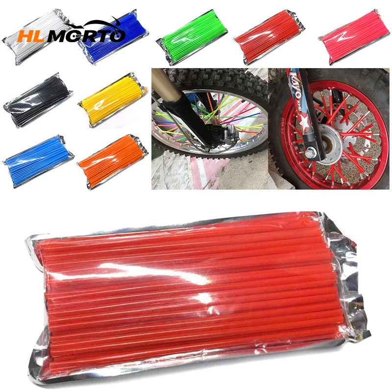 

72pcs/lot Motorcycle Wheel Spoke Cover Rim Protector Wrap For Pit Bike Dirt Bike KTM Yamaha Honda Motocross ATV SUZUKI