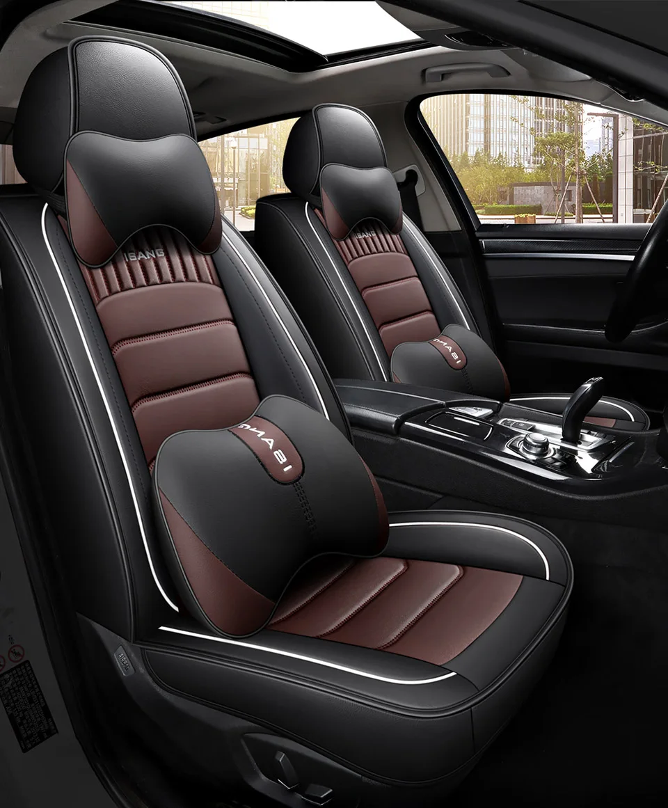 Leder-Sitzbezug für Skoda Octavia 2, Superb 3, Karoq, BMW E60, E61, Touring – Autozubehör, Innenraum, Dropshipping, Komplettset. – Detail 12